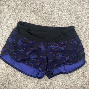 Lululemon Rare Purple Camo Running shorts